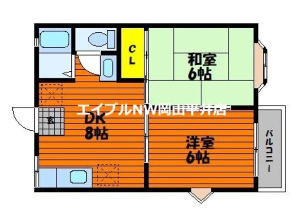 シャトレイーストＢ棟の物件間取画像